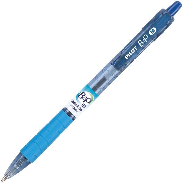 Pilot Bottle to Pen (B2P) B2P BeGreen Med Point Ballpoint Pens - Medium Pen Point - 1 mm Pen Point Size - Refillable - Retractable - Blue Gel-based Ink - Plastic Barrel - 12 / Dozen