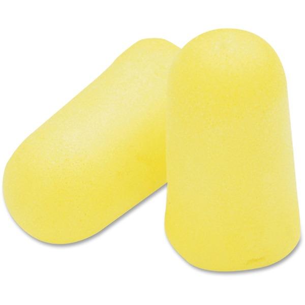 E-A-R TaperFit Uncorded Earplugs - Comfortable, Disposable, Uncorded, Noise Reduction - Noise Protection - Polyurethane Foam - Yellow - 200 / Box