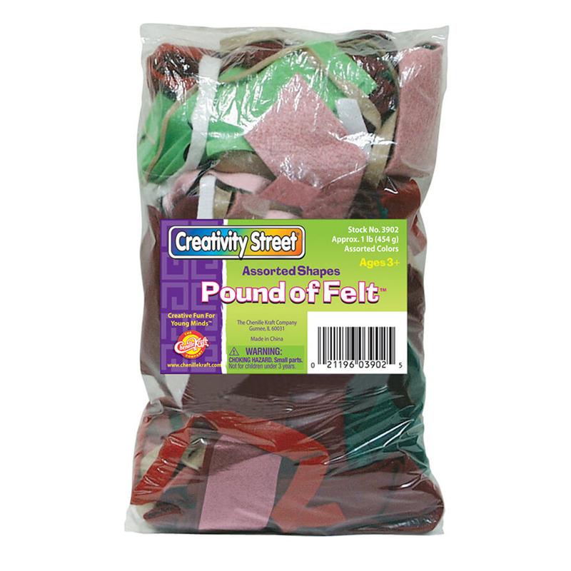 Creativity Street Felt Assorted Remnants Pound Bag - Craft - Recommended For - 1 Pack - Assorted