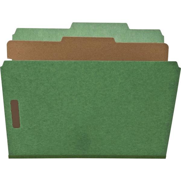 Nature Saver 1-Divider Recycled Classification Folders - Letter - 8 1/2