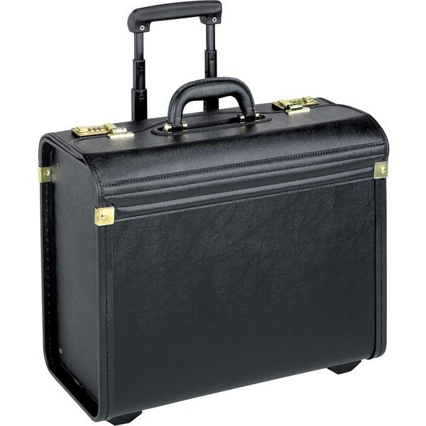 Lorell Travel/Luggage Case (Roller) Travel Essential, Books, File Folder - Black - Vinyl - Handle - 14