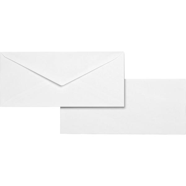  Business Source No.10 White Wove V- Flap Business Envelopes - Business - # 10 - 9 1/2 