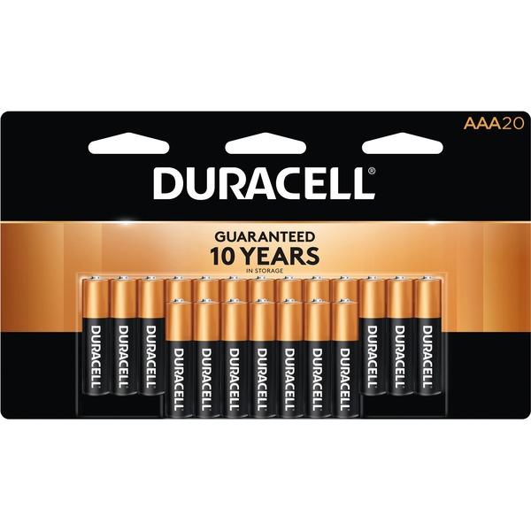 Duracell Coppertop Alkaline AAA Battery - MN2400 - For Multipurpose - AAA - Alkaline - 20 / Pack