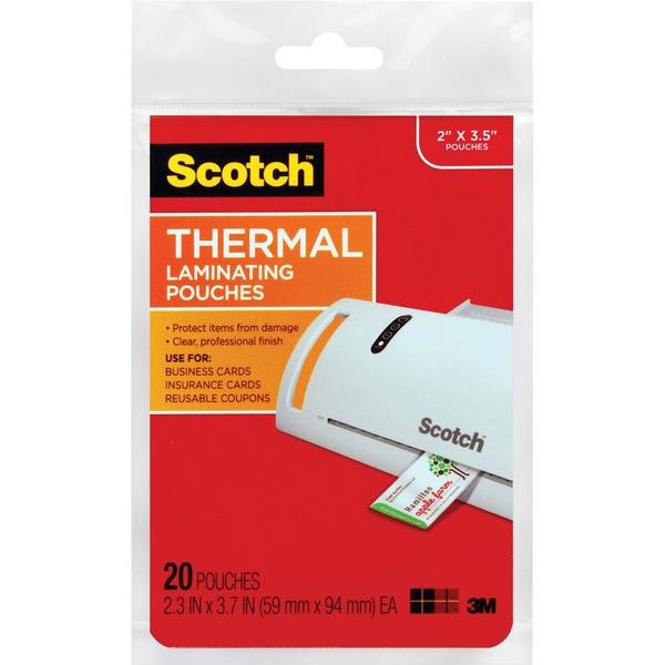Scotch Thermal Laminating Pouches - Laminating Pouch/Sheet Size: 2.30