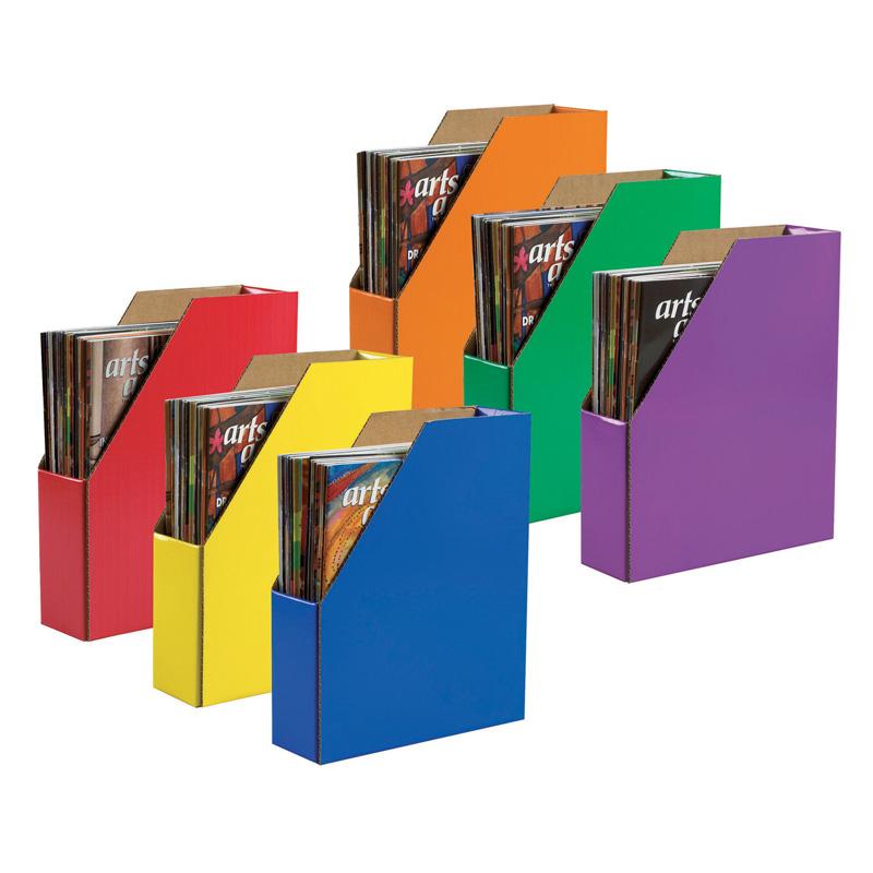 Classroom Keepers Magazine Holders - Assorted - Cardboard - 6 / Pack