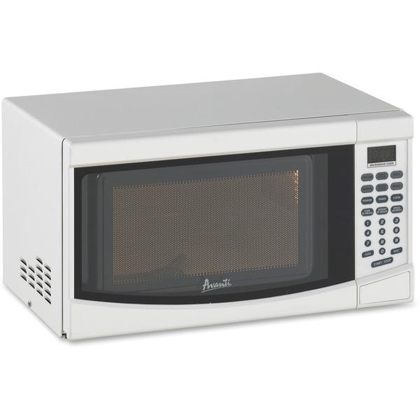Avanti 0.7 cubic foot Microwave - Single - 5.24 gal Capacity - Microwave, Baking - 10 Power Levels - 700 W Microwave Power - 120 V AC - Countertop - White