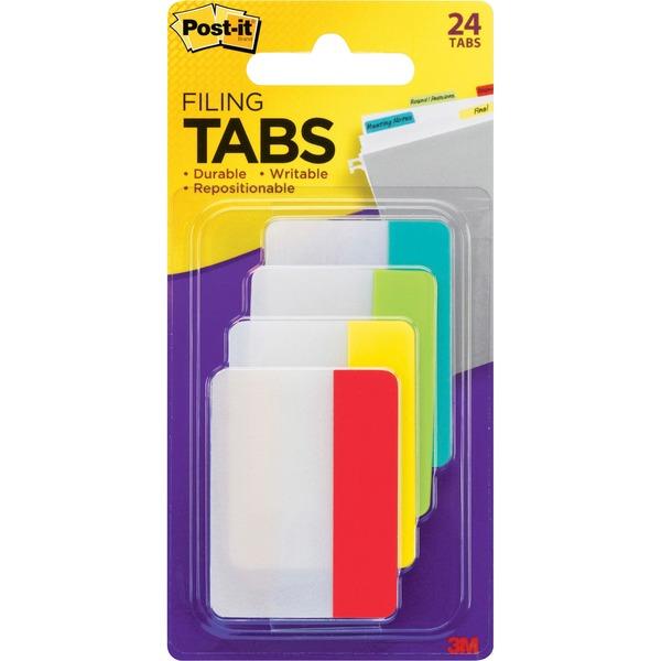 Post-it® Durable Tabs - Primary Colors - Write-on Tab(s) - 2