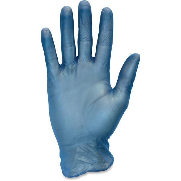 Safety Zone 3 mil General-purpose Vinyl Gloves - Small Size - Vinyl, Polypropylene - Blue - Powder-free, Latex-free, Comfortable, Silicone-free, Allergen-free, DINP-free, DEHP-free, Ambidextrous, Liqu