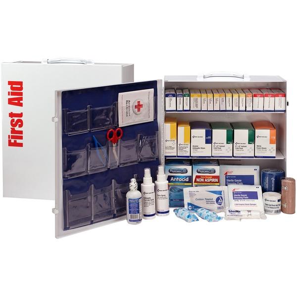First Aid Only 3-Shelf First Aid Cabinet with Medications - ANSI Compliant - 675 x Piece(s) For 100 x Individual(s) - 15.5