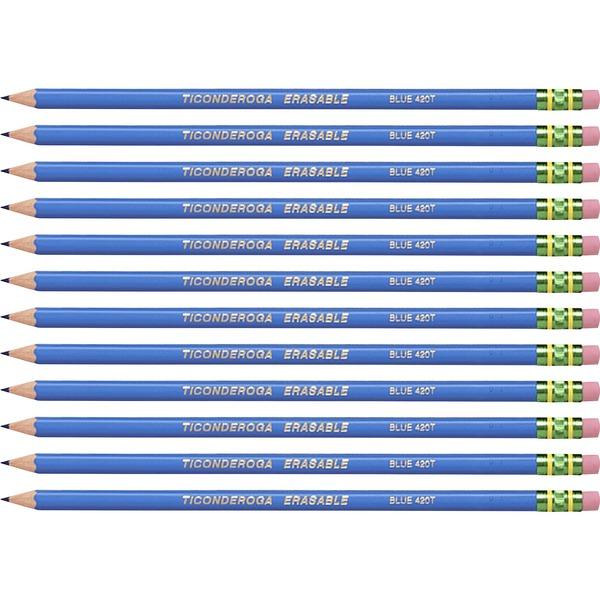 Dixon Eraser Tipped Checking Pencils - HB Lead - Blue Lead - 72 / Carton