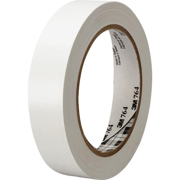 3M General-Purpose Vinyl Tape 764 - 36 yd Length - 5 mil Thickness - Rubber - 4 mil - Polyvinyl Chloride (PVC) Backing - 1 Roll - White