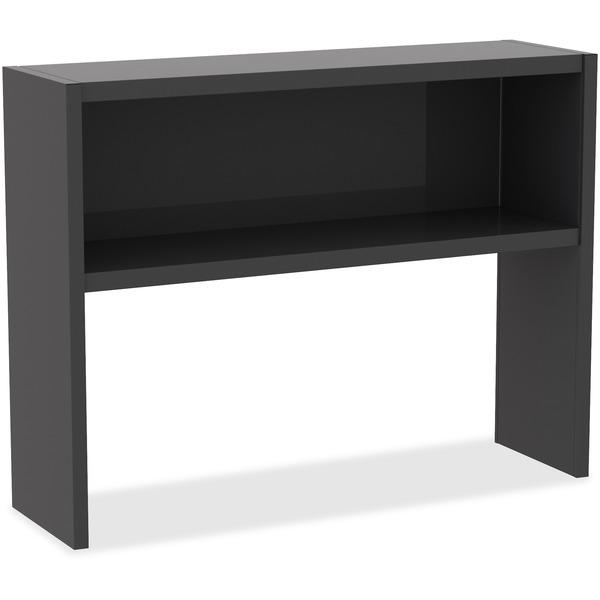 Lorell Charcoal Steel Desk Series Stack-on Hutch - 48