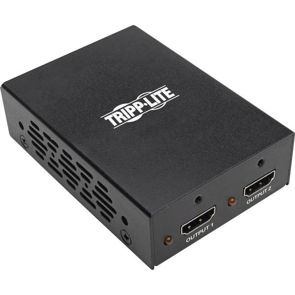 Tripp Lite 2-Port 3D 4K HDMI Splitter, HDMI 2.0, HDCP 2.2 UHD 4K @ 60Hz, HDR, TAA - 3840 × 2160 - 22.97 ft Maximum Operating Distance - HDMI In - HDMI Out - Metal - TAA Compliant