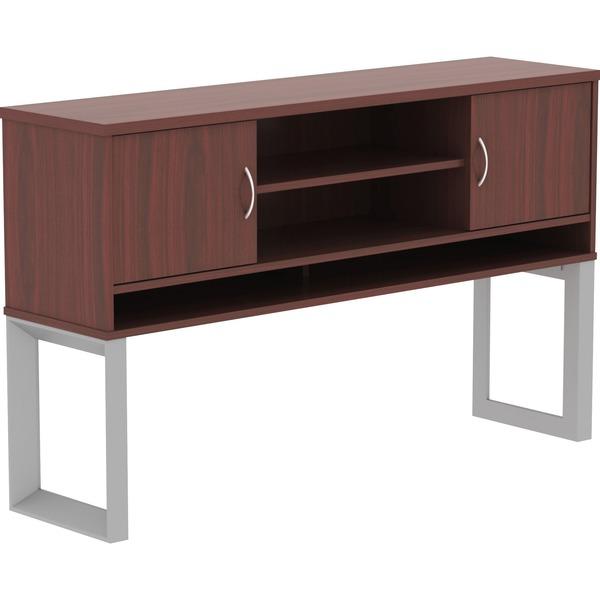 Lorell Relevance Series Mahogany Laminate Office Furniture Hutch - 59
