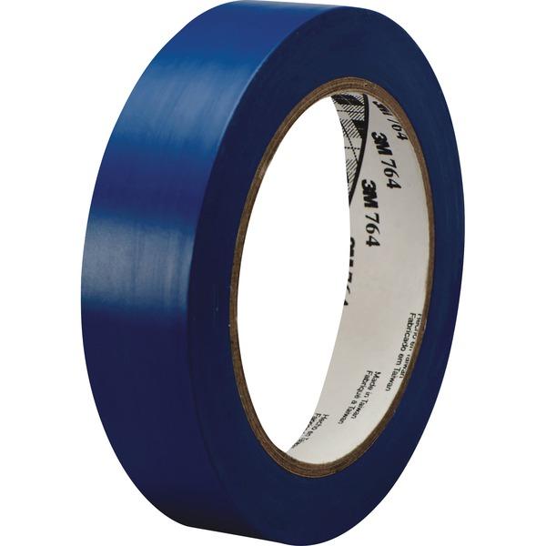 3M General-Purpose Vinyl Tape 764 - 36 yd Length - 5 mil Thickness - Rubber - 4 mil - Polyvinyl Chloride (PVC) Backing - 1 Roll - Blue