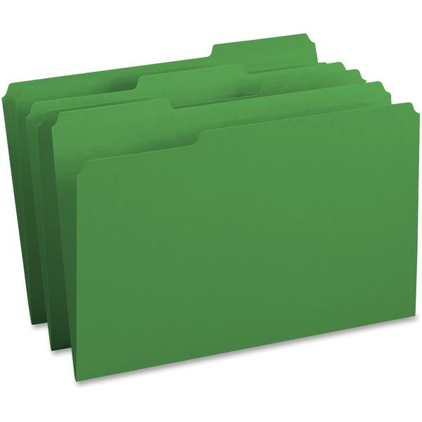  Business Source 1/3- Cut Tab Legal Colored File Folders - Legal - 8 1/2 