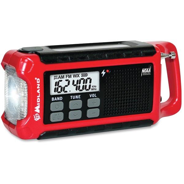 Midland ER210 E+Ready Compact Emergency Crank Weather Radio - with NOAA All Hazard, Weather Disaster - AM, FM