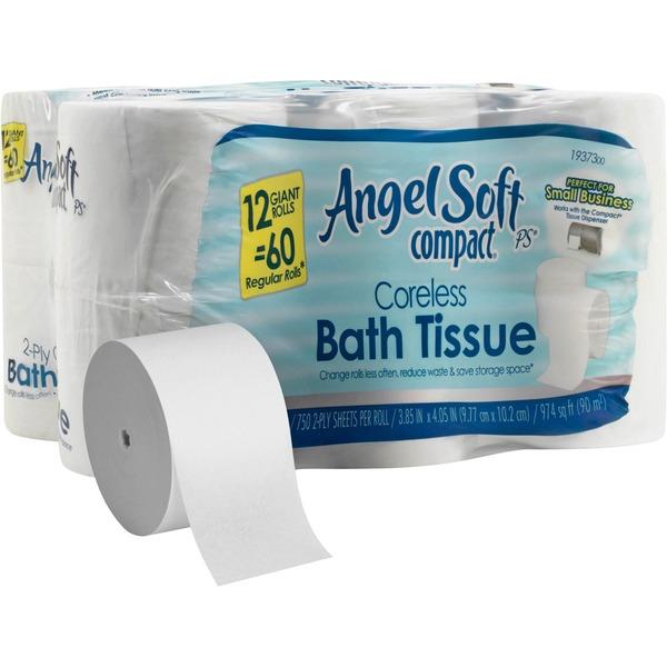 Angel Soft Professional Series Premium Embossed Coreless Toilet Paper - 2 Ply - 3.85