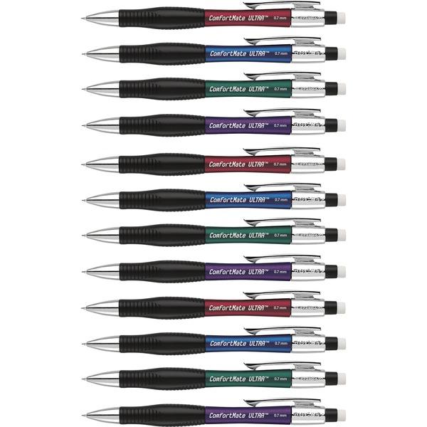 Paper Mate Comfortable Ultra Mechanical Pencils - #2 Lead - 0.7 mm Lead Diameter - Assorted Lead - 1 Dozen