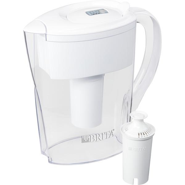Brita Small 6-Cup Space-Saver BPA-Free Water Pitcher with Filter - Pitcher - 39.61 gal - 1 Each - White
