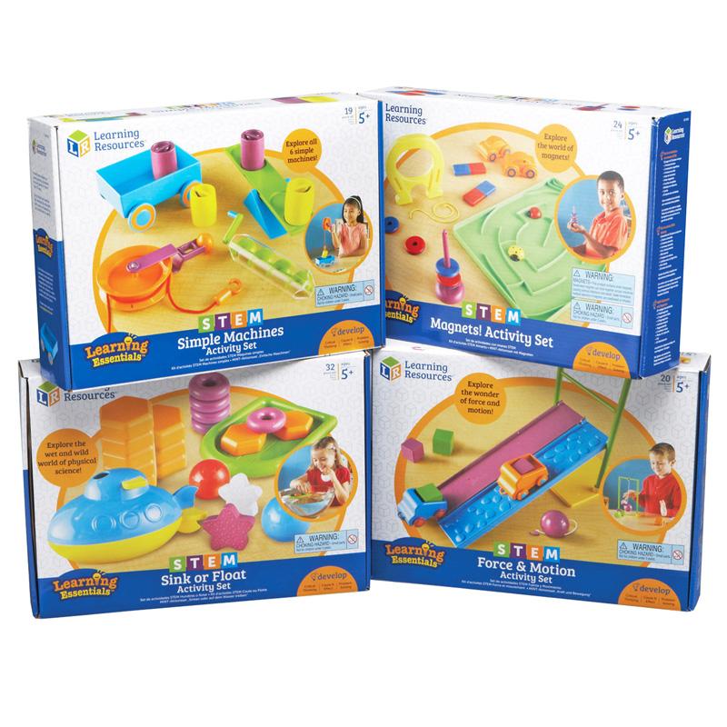 Learning Resources STEM Classroom Bundle - Theme/Subject: Fun - Skill Learning: Force, Motion, Machines, Magnetism, Engineering & Construction, Science, Science Experiment, Mathematics, Building, Mech