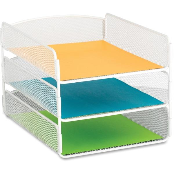 Safco Onyx Letter Tray - 3 Compartment(s) - 3 Tier(s) - 8