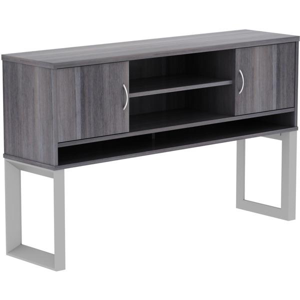 Lorell Relevance Series Charcoal Laminate Office Furniture Hutch - 59