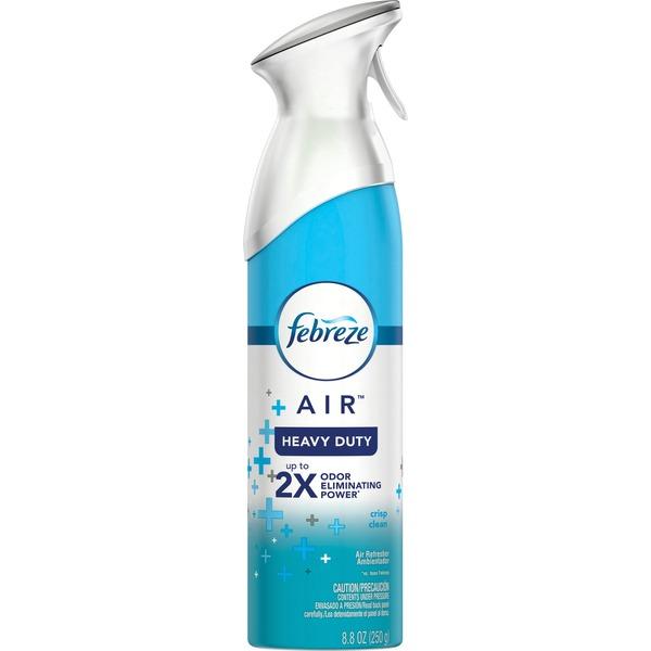 Febreze Air Freshener Spray - Spray - 8.8 fl oz (0.3 quart) - Crisp Clean - 6 / Carton - Odor Neutralizer, VOC-free, Heavy Duty