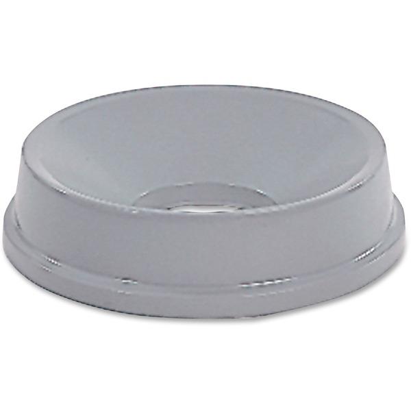 Rubbermaid Commercial Untouchable Round Funnel Top - Round - High-density Polyethylene (HDPE) - 1 Each - Gray