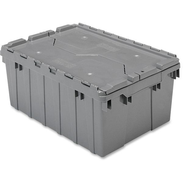 Akro-Mils Attached Lid Storage Container - Internal Dimensions: 8.63
