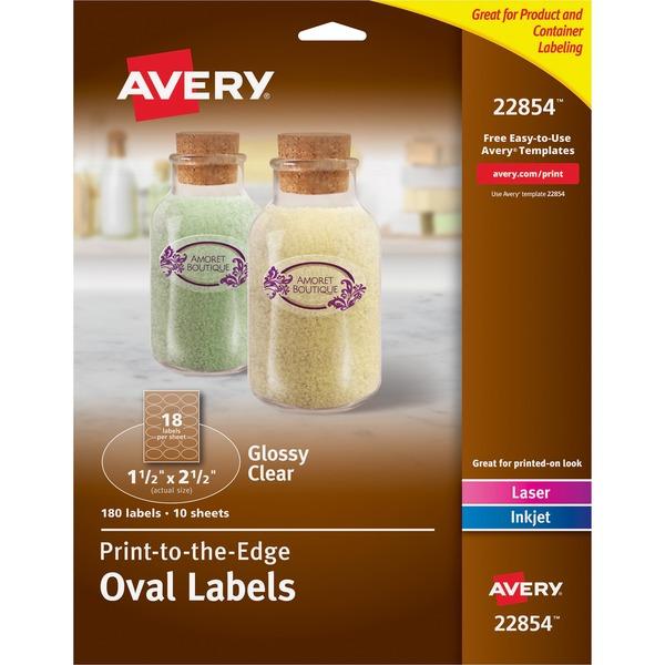 Avery® Sure Feed Labels - Print to the Edge - Permanent Adhesive - 1 1/2