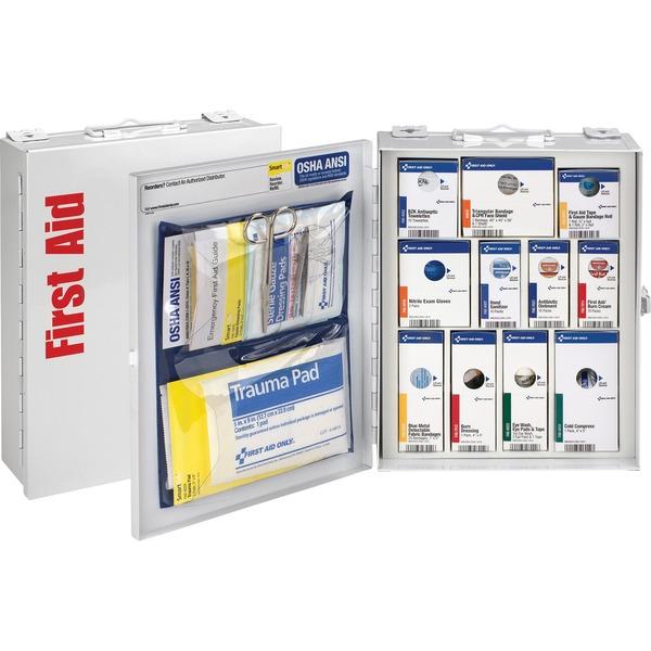  First Aid Only 25- Person Medium Smartcompliance Food Service Cabinet - 94 X Piece (S) For 25 X Individual (S) Height - Steel Case - 1 Each