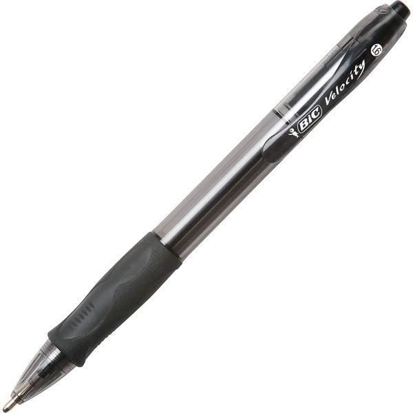 BIC Retractable Bold Ballpoint Pens - Bold Pen Point - 1.6 mm Pen Point Size - Refillable - Retractable - Black - Black Barrel - Tungsten Carbide Tip - 36 / Box