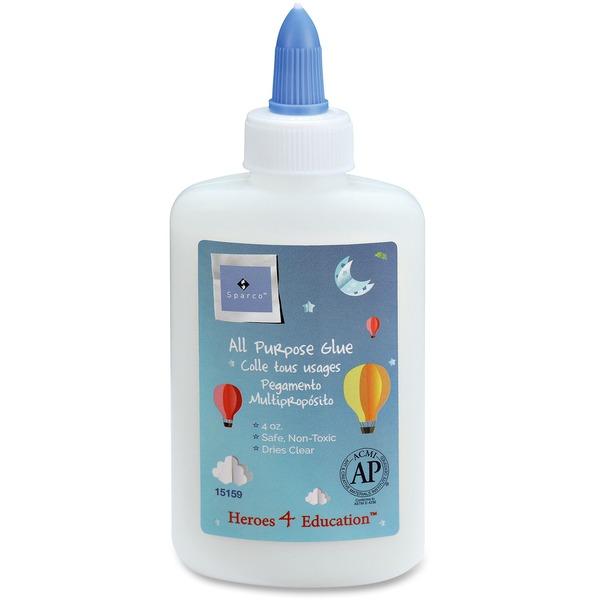 Sparco Washable School Glue - 4 fl oz - 12 / Box - White