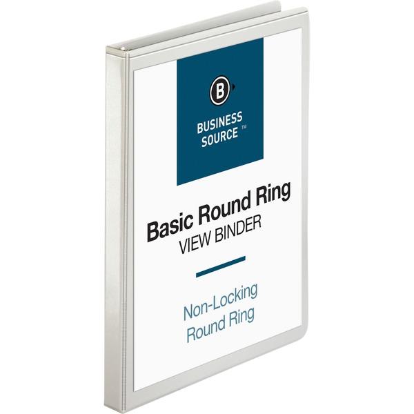 Business Source Round-ring View Binder - 1/2