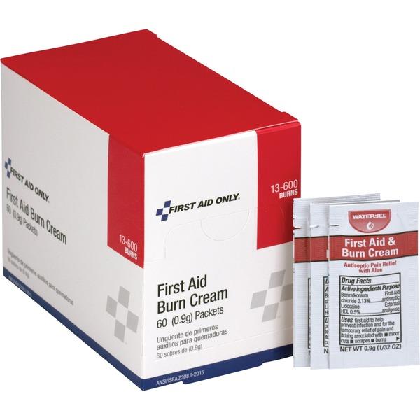 First Aid Only Burn Cream Packets - For Burn, Cut, Scrape - 0.03 oz - 60 / Box