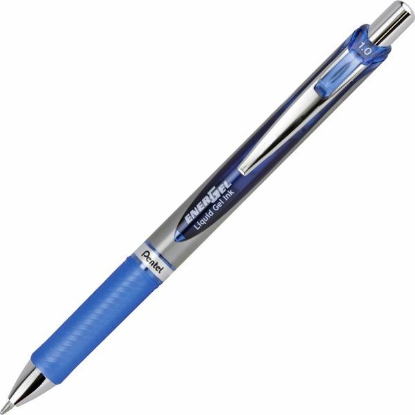 Pentel Deluxe RTX Retractable Pens - 1 mm Pen Point Size - Refillable - Retractable - Blue Gel-based Ink - 1 Each