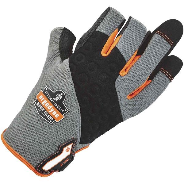 ProFlex 720 Heavy-duty Framing Gloves - 9 Size Number - Large Size - Neoprene Knuckle, Poly - Black, Gray - Heavy Duty, Padded Palm, Reinforced Palm Pad, Reinforced Fingertip, Reinforced Saddle, Hook 