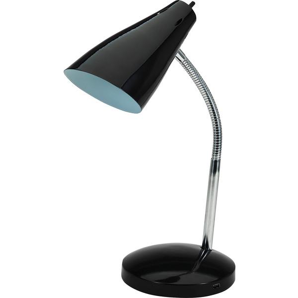 Lorell USB 10-watt LED All-metal Desk Lamp - 15