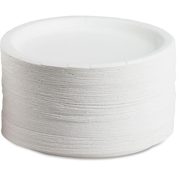 Packaging White Coated Paper Plates - 125 / Pack