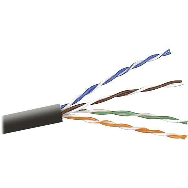  Belkin Cat6 Stranded Bulk Cable - 1000 Ft Category 6 Network Cable For Network Device - First End : 1 X Bare Wire - Second End : 1 X Bare Wire - 1.2 Gbit/S - 24 Awg - Black - 1 Pack