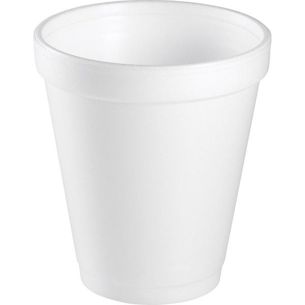 Dart Insulated Foam Cups - 25 / Pack - 8 fl oz - 1000 / Carton - White - Foam - Hot Drink, Cold Drink, Coffee, Cappuccino, Tea, Hot Chocolate, Hot Cider, Juice, Soft Drink
