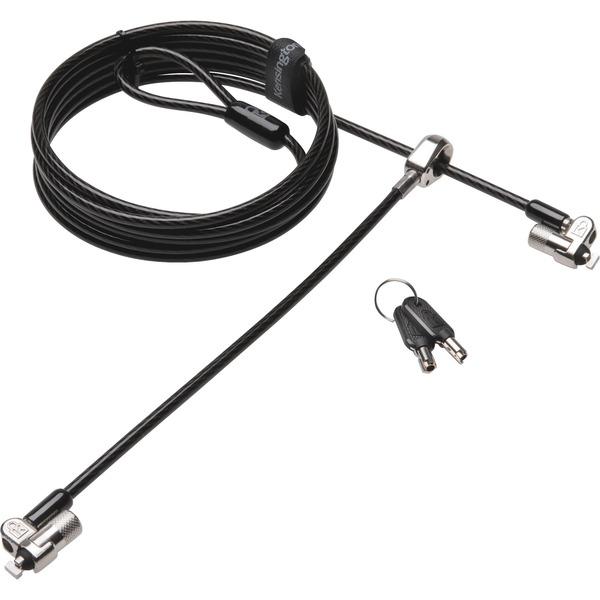 Kensington MicroSaver Cable Lock - Black, Silver - Carbon Steel - For Notebook, Tablet