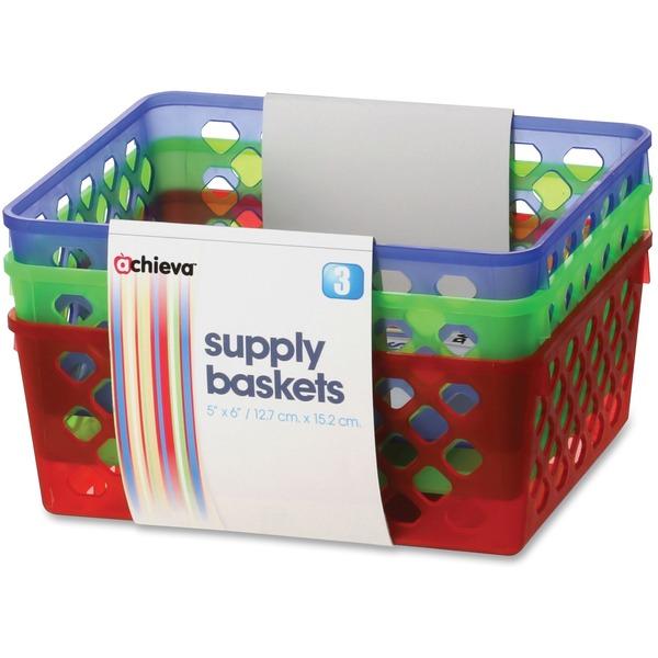 OIC Achieva Supply Baskets - Red, Green, Blue