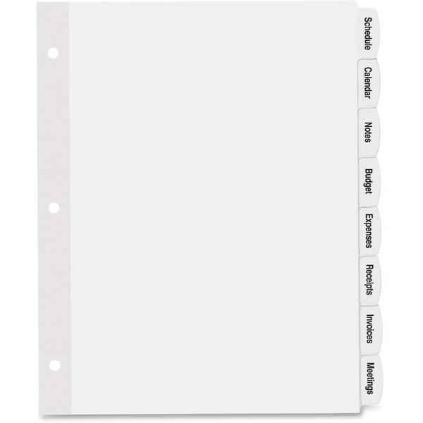 Avery® Big Tab Dividers - Easy Peel Printable Labels - 160 x Divider(s) - 8 Print-on Tab(s) - 8 Tab(s)/Set - 8.5