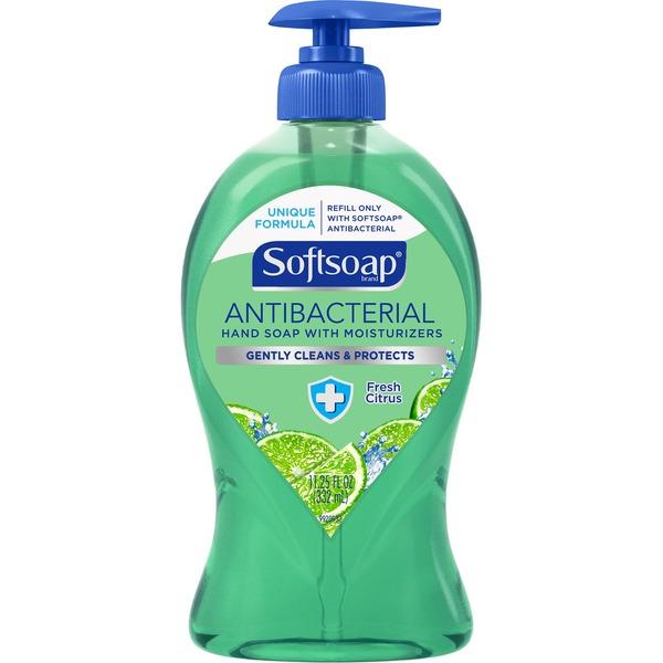  Softsoap Antibacterial Liquid Hand Soap Pump - 11.25 Fl.Oz.Bottle - Fresh Citrus Scent - 11.3 Fl Oz (332.7 Ml)- Pump Bottle Dispenser - Bacteria Remover - Hand, Skin - Green - Anti- Bacterial, Moist