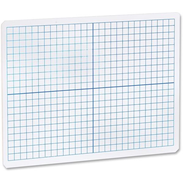 Flipside Grid Side/Plain Side Dry Erase Lap Board - 12