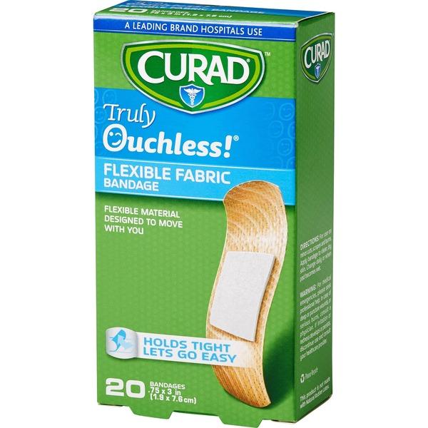 Curad Truly Ouchless Silicone Flexible Fabric Bandages - 0.75