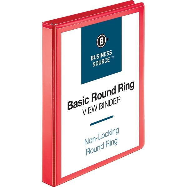 Business Source Round Ring Binder - 1
