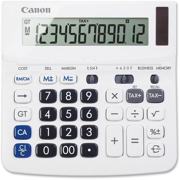 Canon TX-220TS Handheld Display Calculator - Tilt Display, Adjustable Display, Dual Power, Easy-to-read Display, Auto Power Off, Sign Change - Battery/Solar Powered - 1.2